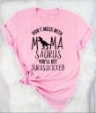 Naisten T-paita dinosauruskuviolla A819 9