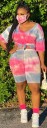 Naisten T-paita ja shortsit B1050 4