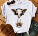 Naisten t-paita, jossa on chihuahua-kuvio 21