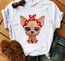 Naisten t-paita, jossa on chihuahua-kuvio 25