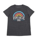 Naisten T-paita, jossa vintage-kuvio 1