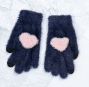 Naisten talvikäsineet sydämellä 6