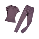 Naisten urheiluasu T-paita lyhyillä hihoilla Leggingsit Yksivärinen Nailon Spandex Kuntoilu jooga harjoittelu 20
