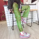 Naisten vihreät kuviolliset housut 3