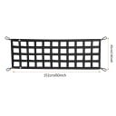 Nákladní síť do korby pikapu 150 x 45 cm na zajištění a rozdělení nákladu odolný polyester se čtyřmi karabinami a gumovými lany černá 5