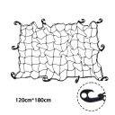 Nákladová sieť do auta 120x180 cm čierna elastická upevňovacia sieť s háčikmi pre strechu kufra korbu príves organizáciu nákladu 2