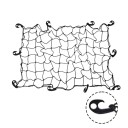 Nákladová síť do auta 120x180 cm černá elastická upevňovací síť s háčky pro střechu kufr korbu přívěs organizaci nákladu 1