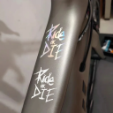 Naklejka na ramę roweru 5,6 x 8 cm Ride or Die Trwała naklejka na rower Stylowy motyw Akcesoria rowerowe Dekoracja ramy roweru 3