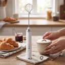 Napăcător electric de lapte și mixer 2 în 1 Încărcare prin USB 3 viteze Bătaie cu tel și spiralat 31 cm Pentru cafea și ouă 3