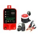 Napáječ elektrického ohradníku s alarmem a LCD displejem, dosah 10 km výstup 10 kV, červený zdroj pro pastvinu s hospodářskými zvířaty 3