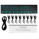 Napájecí zdroj pro kytarové pedály 8 izolovaných výstupů 9V DC Hliníková slitina Stabilní napětí pro pedalboard a efektové krabičky 1