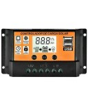 Napelem töltésszabályzó 13,30 x 6,90 x 3,10 cm 12,8 V 30 A Színes LCD MPPT/PWM Duális USB Automatikus azonosítás Védelem Töltés és kisütés 1