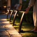 Napelemes kert LED lámpák 4 db Vízálló IP65 Behelyezhető tüskés 45,7 x 4,1 x 10,9 cm Műanyag Fekete Fűre és bejáróra 4