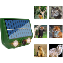 Napelemes ultrahangos állatriasztó 94 × 74 × 30 mm Vízálló IP66 LED lámpa macskák, kutyák, egerek és madarak ellen Mozgásérzékelő kerti 7
