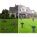 Napelemes ultrahangos vakondriasztó 6×25 cm IP56 400 Hz Gyep, kert, farm, vakondok és pocok elleni védelem 650 m² Automatikus töltés 5
