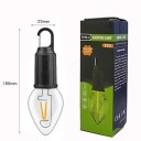 Napenergia LED kempinglámpa akasztóval 180 mm USB-C töltés IPX4 vízálló hordozható lámpa kültéri használatra 2