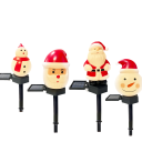 Napfény világítás 29 cm Kerti szúró figura Mikulással Vízálló kültéri LED világítás 10 cm figura Díszítés a gyepre és udvarra Karácsonyi világítás 5