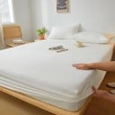 Napínacie prestieradlo 120 x 200 x 30 cm Elastické prestieradlo na matracích Bavlna polyester Protiskluzové s gumou po obvode Jednofarebné 4