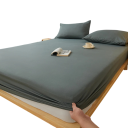 Napínacie prestieradlo 150 x 190 x 30 cm Elastické prestieradlo na matraci Bavlna polyester Protiskluzové s gumou po obvode Jednofarebné 16