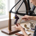 Napinacz łańcucha TANKE do 1 prędkości Single speed CNC rolki 11 zębów Aluminium Czarny i fioletowy Do MTB i Dirt Jump roweru 4