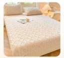Napinające elastyczne flanelowe prześcieradło 200 × 220 cm, Gładkie miękkie ciepłe prześcieradło, trzyma się na miejscu, wzór w romby 7