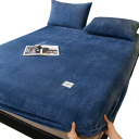 Napinające miękkie prześcieradło 150 × 200 × 25 cm Ciepłe zimowe prześcieradło na materac Miękki koralowy polar Elastyczne z gumą 12