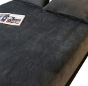 Napinettava plyysinen pussilakana 90 × 200 × 25 cm Lämmin talvinen pussilakana patjalle Pehmeä korallifleece Joustava kuminauhalla 4