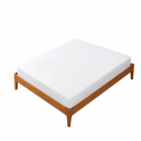 Napinettava viilentävä pussilakana US-King 198 × 203 × 36 cm Nyloninen kesäpussilakana vedenkestävä Hengittävä patjan päällinen valkoinen 1