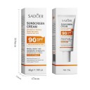 Napozáló krém SPF 90+ UVA és UVB védelemmel 50 g aloe-val és E-vitaminnal az arcra és a testre vízálló regeneráló krém napfény blokkoló 2