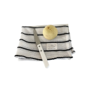 Napperon en tissu design à rayures noir et blanc 36 × 46 cm sous-plat en textile pour table à manger nappe décorative napperon pour la cuisine 2