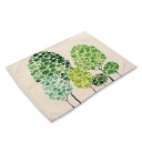 Napperons avec des plantes peintes 3