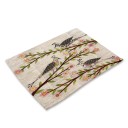 Napperons avec des plantes peintes 7