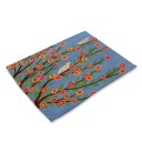 Napperons avec des plantes peintes 9