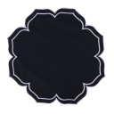 Napperons en coton 40,6 x 40,6 cm Forme florale avec bord arrondi Napperons décoratifs en textile pour table 100% coton 3