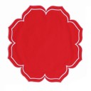 Napperons en coton 40,6 x 40,6 cm Forme florale avec bord arrondi Napperons décoratifs en textile pour table 100% coton 1