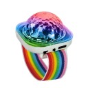 Náramková ambientní disco lampa s LED projekcí barevných světel dobíjecí přes USB výkon 3 W materiál PC na párty disco a domácí oslavy 3
