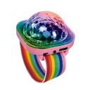 Náramková ambientní disco lampa s LED projekcí barevných světel dobíjecí přes USB výkon 3 W materiál PC na párty disco a domácí oslavy 2
