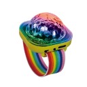Náramková ambientní disco lampa s LED projekcí barevných světel dobíjecí přes USB výkon 3 W materiál PC na párty disco a domácí oslavy 4