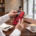 Nárazuvzdorné pancéřové pouzdro pro Samsung Galaxy S25 Ultra Výklopný kulatý stojánek Šoupací krytka fotoaparátu Polykarbonát a TPU 3
