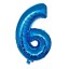 Narodeninový modrý balónik s číslom 80 cm 7