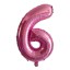 Narodeninový ružový balónik s číslom 100 cm 7