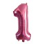 Narodeninový ružový balónik s číslom 80 cm 2