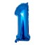 Narozeninový modrý balónek s číslem 100 cm 2