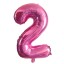 Narozeninový růžový balónek s číslem 80 cm 3