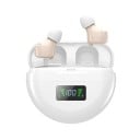 Naslouchátka do uší nabíjecí s pouzdrem a LED displejem výdrž 25 hodin USB-C zesílení zvuku 28 dB béžová pro seniory a nedoslýchavé 2