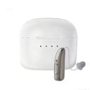 Naslouchátko Bluetooth za ucho do pravého ucha s nabíjecím pouzdrem 33 x 7 mm stříbrné na poslech hudby i hovory pro seniory a nedoslýchavé 1