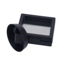 Nastavitelný černý stojan na mince 9 x 9 x 2 cm Multifunkční stojánek na pamětní mince Stolní dekorace pro sběratelské mince Krabička na uchování 4