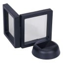 Nastavitelný černý stojan na mince 9 x 9 x 2 cm Multifunkční stojánek na pamětní mince Stolní dekorace pro sběratelské mince Krabička na uchování 6