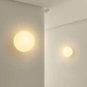 Nástenná guľová sklenená lampa, 15 cm, neutrálné biele svetlo 3500-5500K, mliečne biele matné, LED dizajnové osvetlenie do kúpeľne a obývacej izby 2