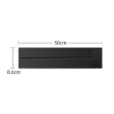 Nástenná kolejnicová zásuvka s vypínačom, univerzálny EU, 30 cm, 250 V / 32 A / 8000 W, hliník, čierna, do kuchyne a kancelárie 2